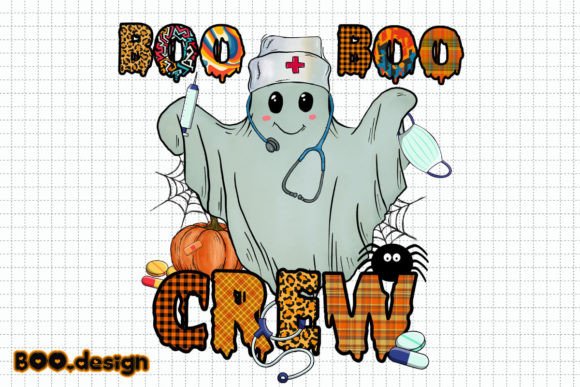 Boo Crew Nurse PNG for Crafts & Graphics