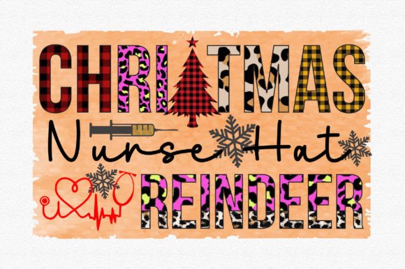 Christmas Nurse Hat Reindeer Sublimation: Graphics for Crafts