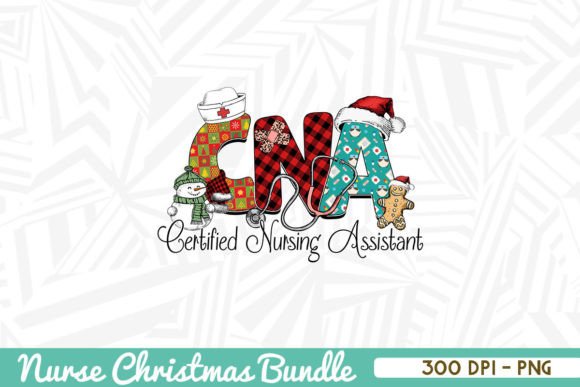 CNA Nurse Christmas Sublimation Graphics for Crafts