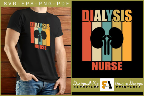 Dialysis Nurse Retro Shirt: Graphics for Crafts