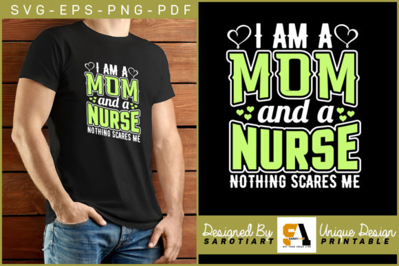 Funny Nurse Typography: Graphics for Crafts