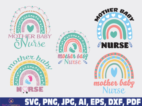 Mother Baby Nurse Graphics for Crafts