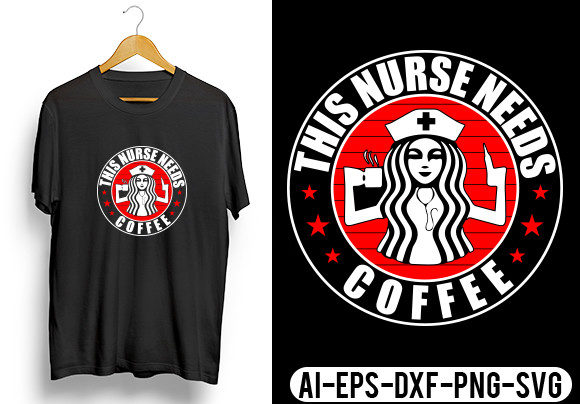 Nurse Coffee Tee: Graphics for Crafts