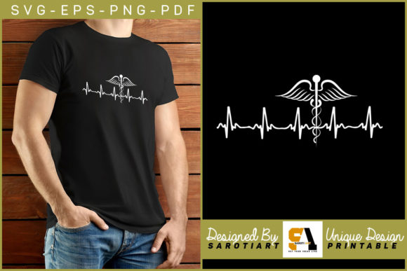 Nurse Heartbeat Graphics for Crafts