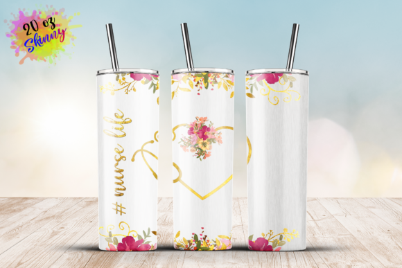 Nurse Life Floral Graphics for Crafts