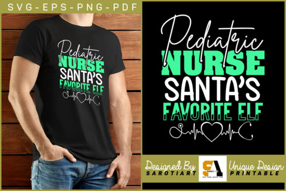 Nurse Pediatric Santa Shirt: Graphics for Crafts