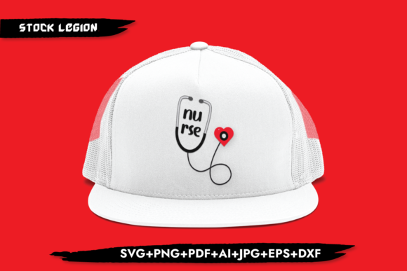 Nurse Stethoscope Heart: Graphics for Crafts