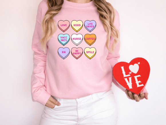 Nurse Valentine Hearts: Graphics for Crafts