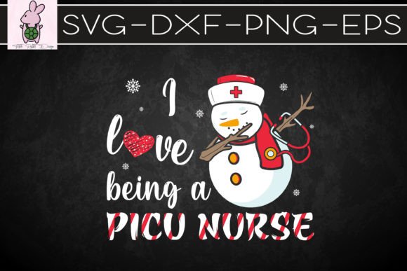 Picu Nurse Snowman Graphics for Crafts