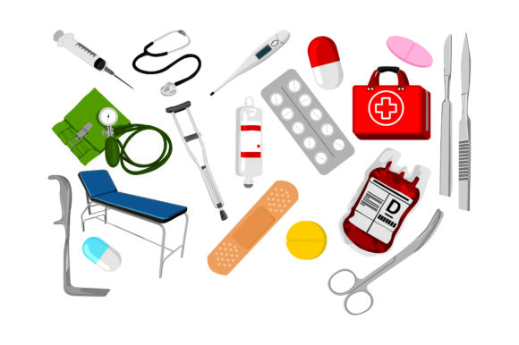 Reviewing the Hospital Medical Equipment Vector Set