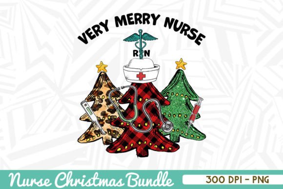 Very Merry Nurse PNG: Graphics for Crafts
